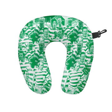 The Celts Montage - Retro Football Travel Pillow