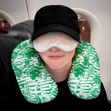 The Celts Montage - Retro Football Travel Pillow