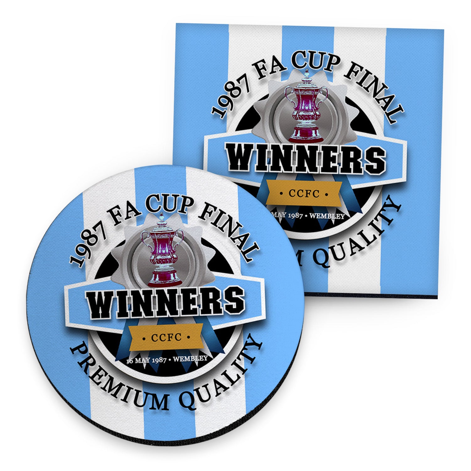 Coventry FA Cup - Football Coaster - Square Or Circle