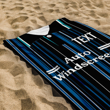 Derby 1993 Away Shirt - Personalised Lightweight, Microfibre Retro Beach Towel - 150cm x 75cm