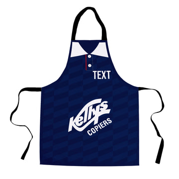 Dundee 1990 Home Shirt - Personalised Retro Football Novelty Water-Resistant, Lazer Cut (no fraying) Light Weight Adults Apron