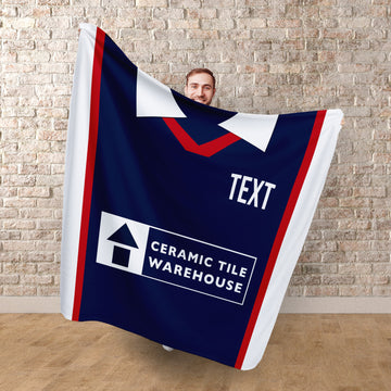 Dundee 1999 Home Shirt - Personalised Retro Fleece Blanket 150cm X 150cm