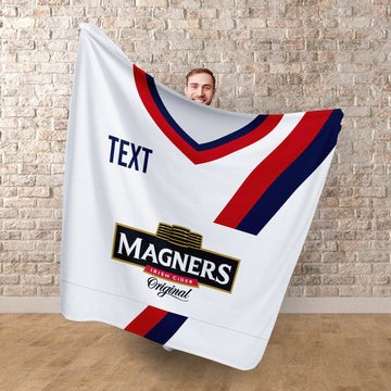 Dundee 2003 Away Shirt - Personalised Retro Fleece Blanket 150cm X 150cm