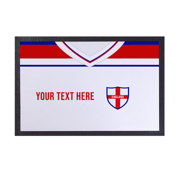 England 1982 Home Shirt - Personalised Retro Door Mat - 60cm x 40cm