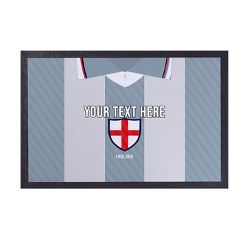 England 1996 Away Shirt - Personalised Retro Door Mat - 60cm x 40cm