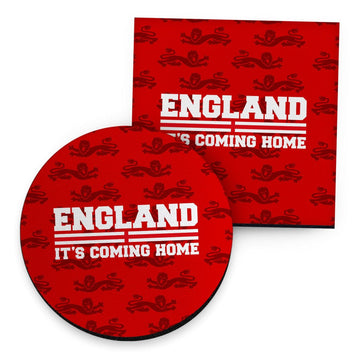 England Red Lion Pattern - Drinks Coaster - Square Or Circle