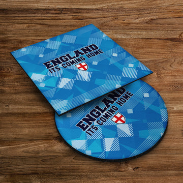 England 1990 3rd Shirt - Drinks Coaster - Square Or Circle