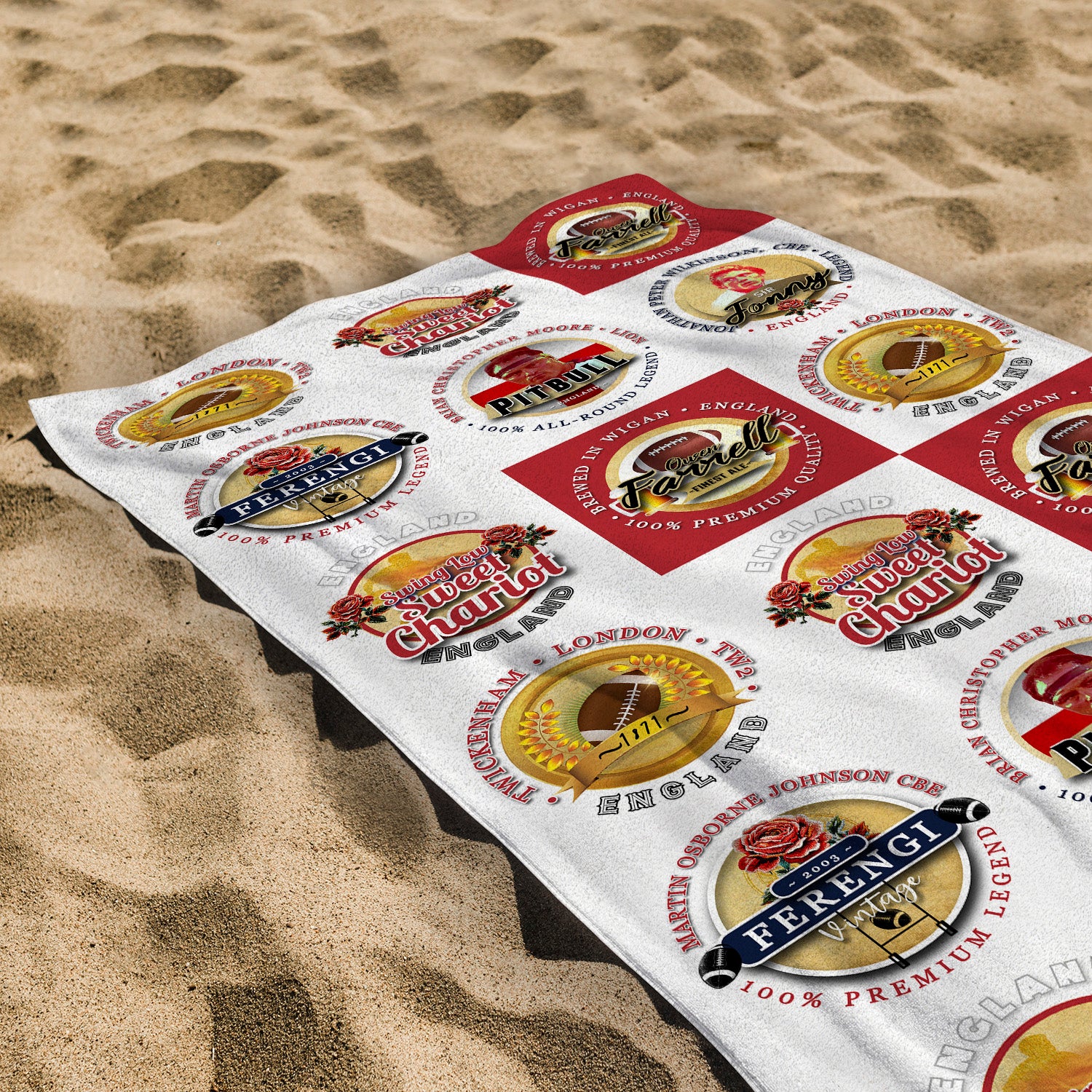 England Rugby Union - Legend Collection - Beach Towel