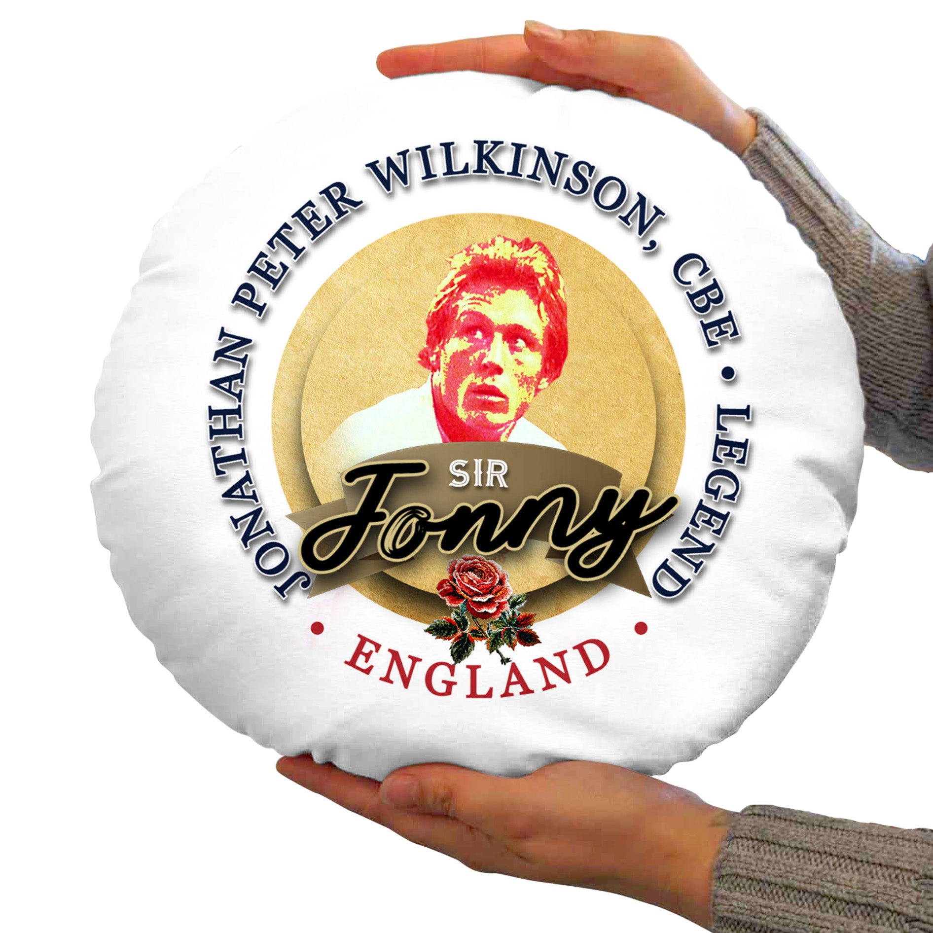 England Rugby Union Jonny  - Legend Collection - Circle Cushion 14"