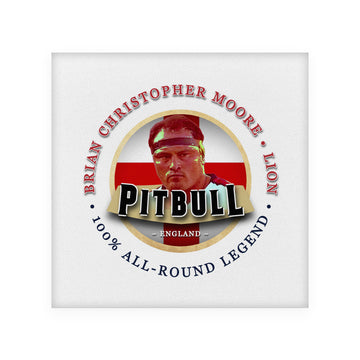 England Rugby Union Pitbull - Coaster - Circle or Square