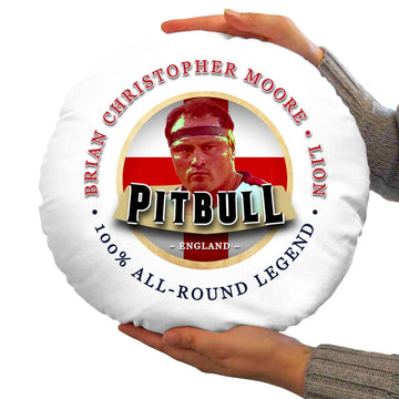 England Rugby Union Pitbull  - Legend Collection - Circle Cushion 14