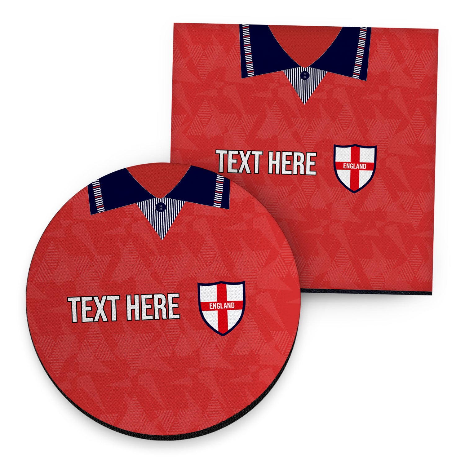 England 1990 Away Shirt - Personalised Drink Coaster - Square Or Circle