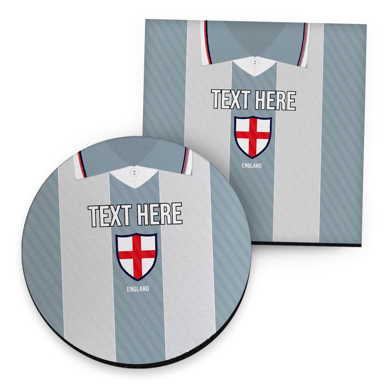 England 1996 Away Shirt - Personalised Drink Coaster - Square Or Circle