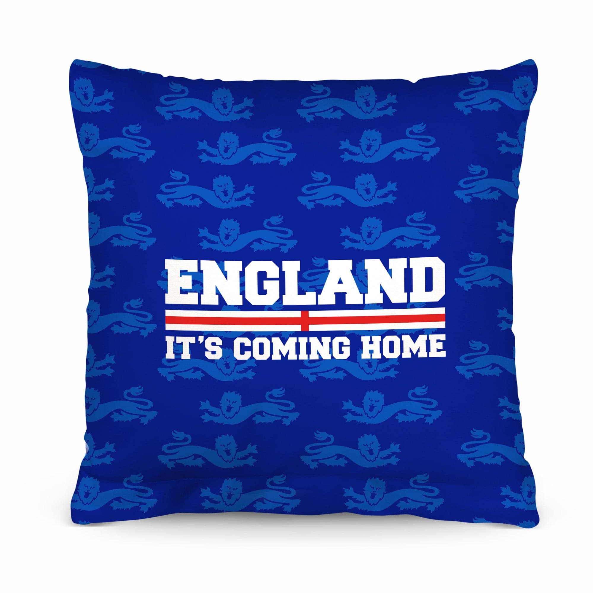 England - Blue Lion Pattern Cushion - Two Sizes