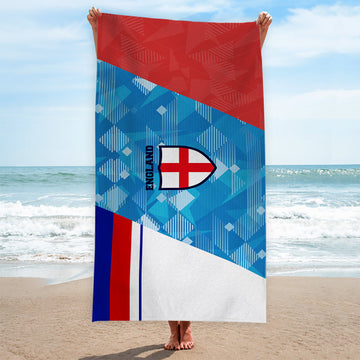 England Shirts - Euro's - Retro Beach Towel - 150cm x 75cm