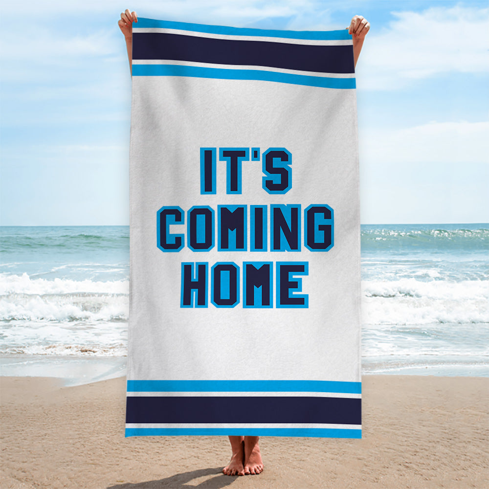 England It's Coming Home - Euro's - Retro Beach Towel - 150cm x 75cm