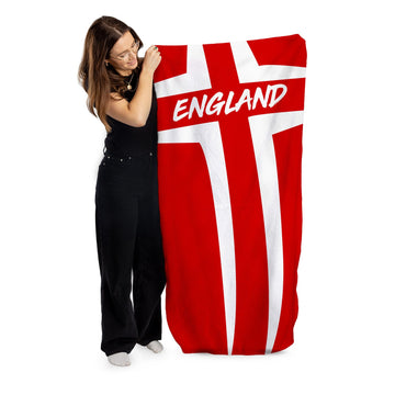 England St George - Euro's - Retro Beach Towel - 150cm x 75cm