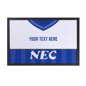 Merseyside Blues 1986 Home  Shirt - Personalised Retro Door Mat - 60cm x 40cm