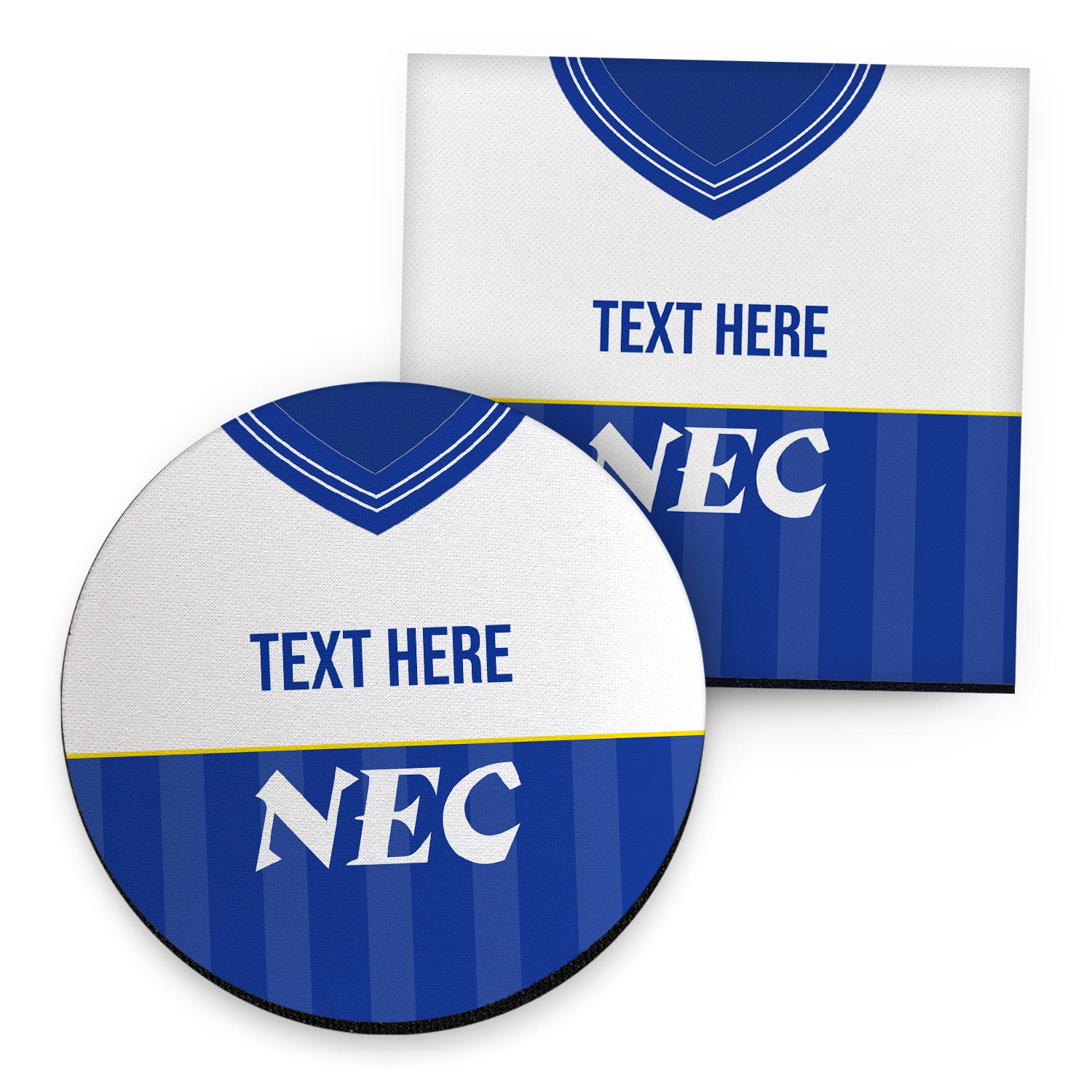 Merseyside Blues 1986 Home Shirt - Personalised Drink Coaster - Square Or Circle