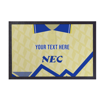 Merseyside Blues 1990 Away Shirt - Personalised Retro Door Mat - 60cm x 40cm