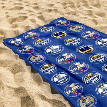 Merseyside Blues - Football Legends - Personalised Lightweight, Microfibre Retro Beach Towel - 150cm x 75cm