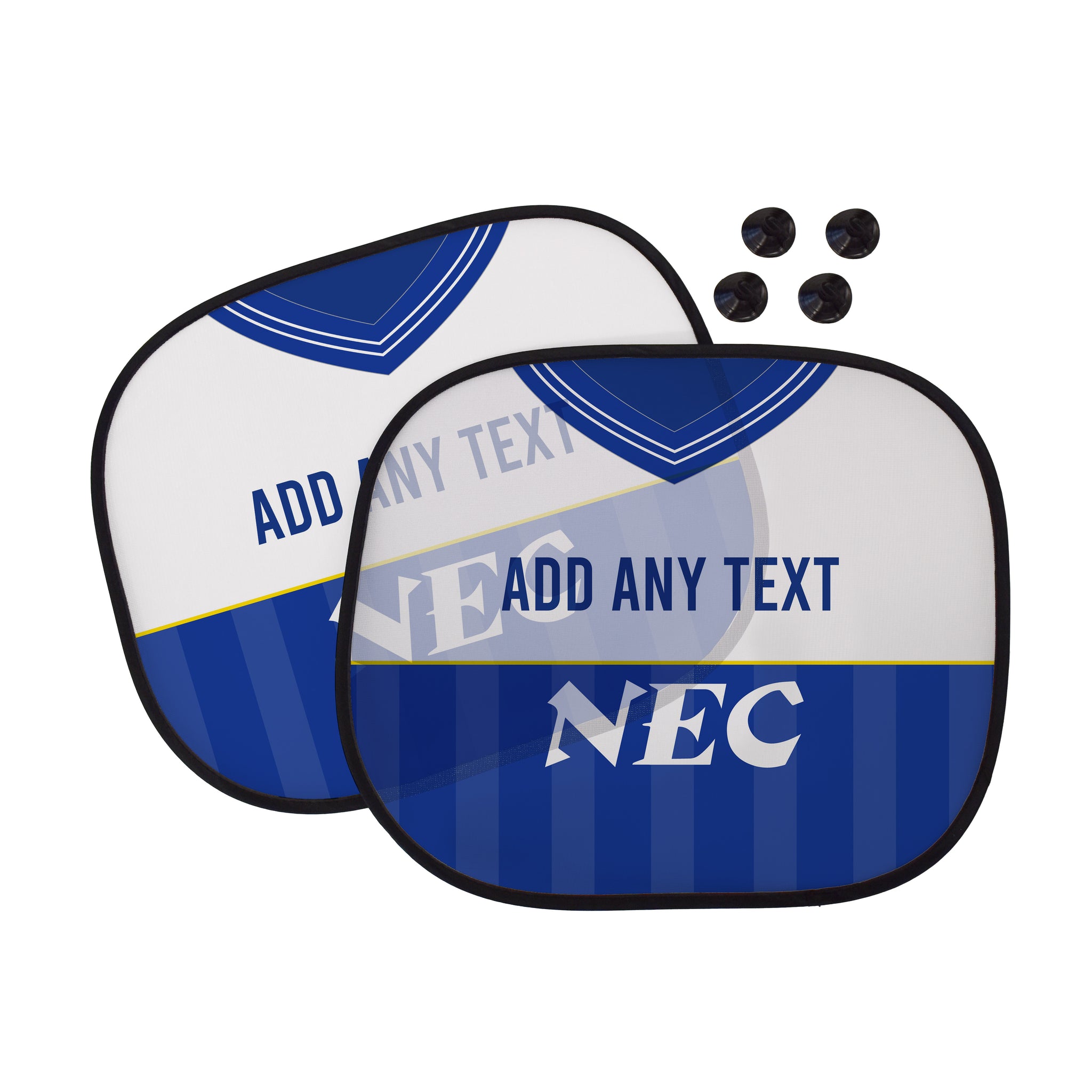 Merseyside Blues 1986 Home Shirt - Personalised Retro Football Car Sun Shade - Set of 2