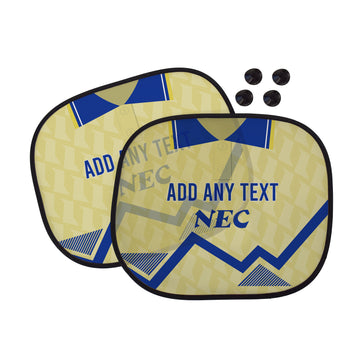 Merseyside Blues 1990 Away Shirt - Personalised Retro Football Car Sun Shade - Set of 2