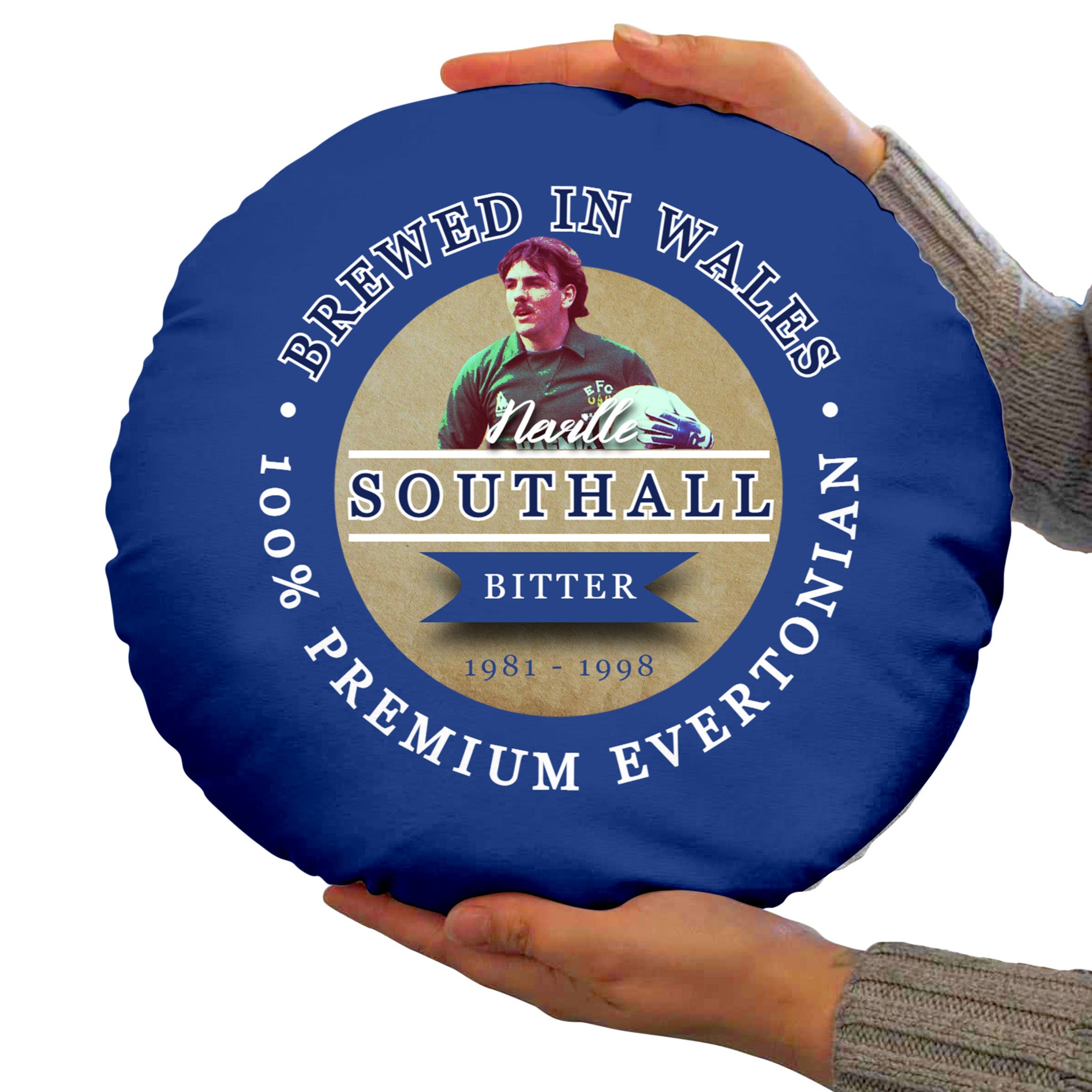 Merseyside Blues Southall - Football Legends - Circle Cushion 14"