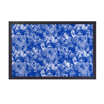 Merseyside Blues Montage - Retro Door Mat - 60cm x 40cm