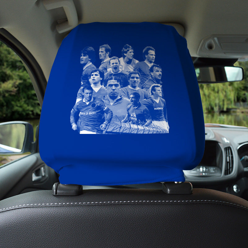 Merseyside Blues Montage - Pack of 2 Car Seat Headrest Covers