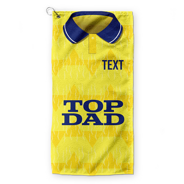 TOP DAD - Leeds - 1992 Away - Retro Lightweight, Microfibre Golf Towel