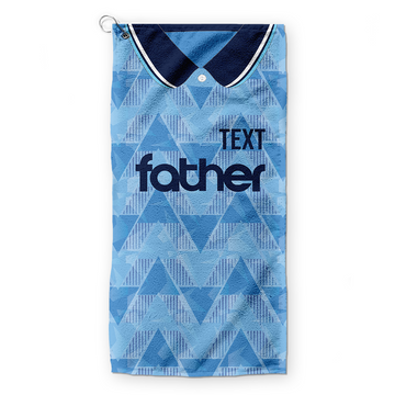 FATHER - Manchester Blue - 1989 Home - Retro Lightweight, Microfibre Golf Towel