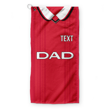 DAD - Manchester Red - 1999 Home - Retro Lightweight, Microfibre Golf Towel