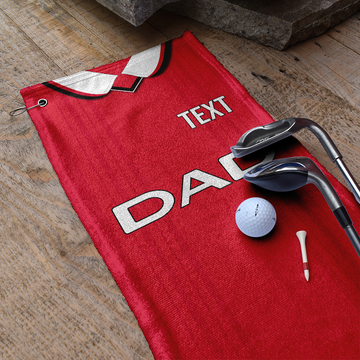 DAD - Manchester Red - 1999 Home - Retro Lightweight, Microfibre Golf Towel