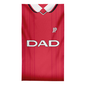 DAD - Manchester Red - 1999 Home - Personalised Lightweight, Microfibre Retro Beach Towel - 150cm x 75cm