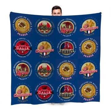 France Rugby League - Legend Collection - Fleece Blanket 150cm X 150cm