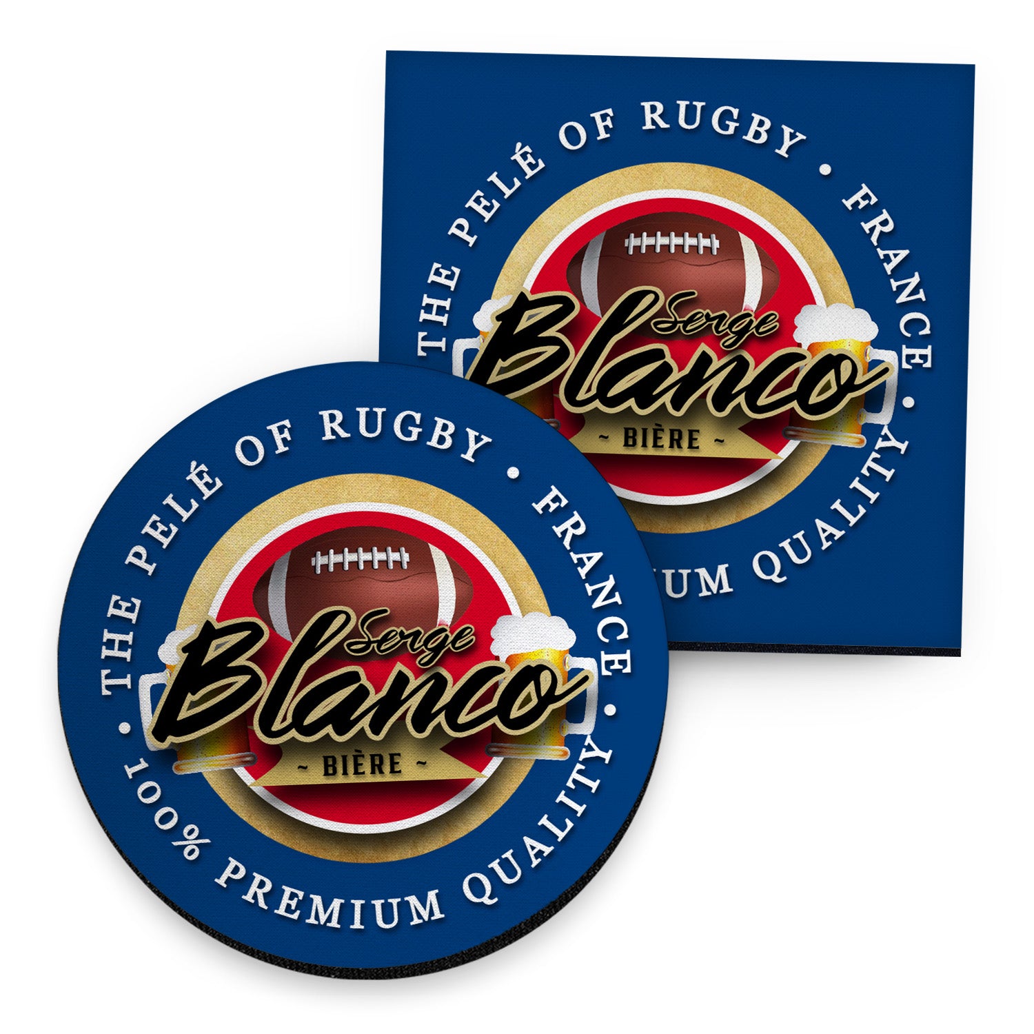 France Rugby Union Blanco - Coaster - Circle or Square