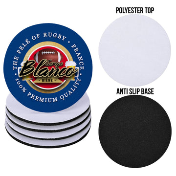 France Rugby Union Blanco - Coaster - Circle or Square