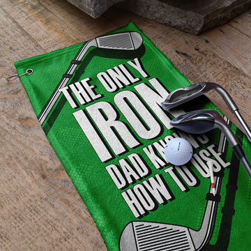 Father's Day Golf Iron - Retro Lightweight, Microfibre Golf Towel