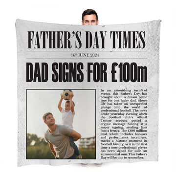Father's Day - Football Newspaper Headline - Fleece