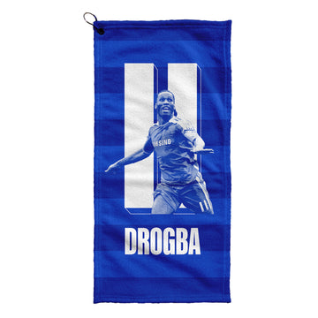 The London Blues Drogba 11 - Football Legends - Golf Towel