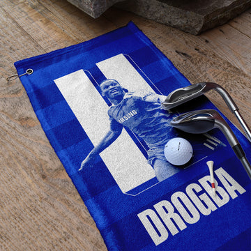 The London Blues Drogba 11 - Football Legends - Golf Towel