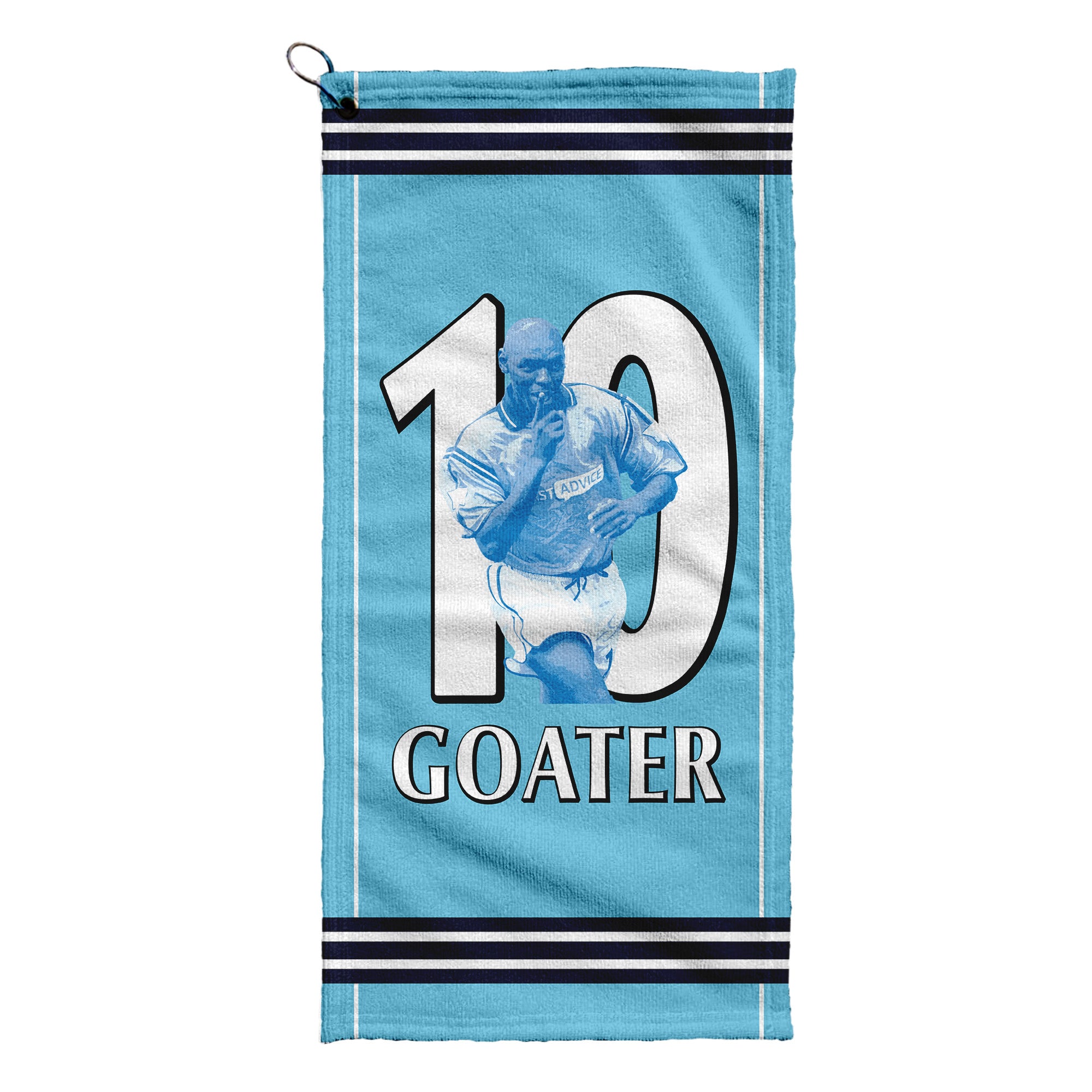 Manchester Blue Goater 10 - Football Legends - Golf Towel