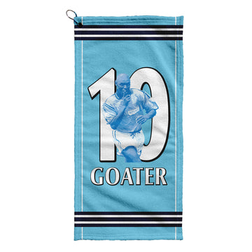 Manchester Blue Goater 10 - Football Legends - Golf Towel