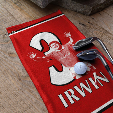 Manchester Red Irwin 3 - Football Legends - Golf Towel