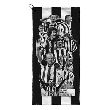 Newcastle Montage - Football Legends - Golf Towel