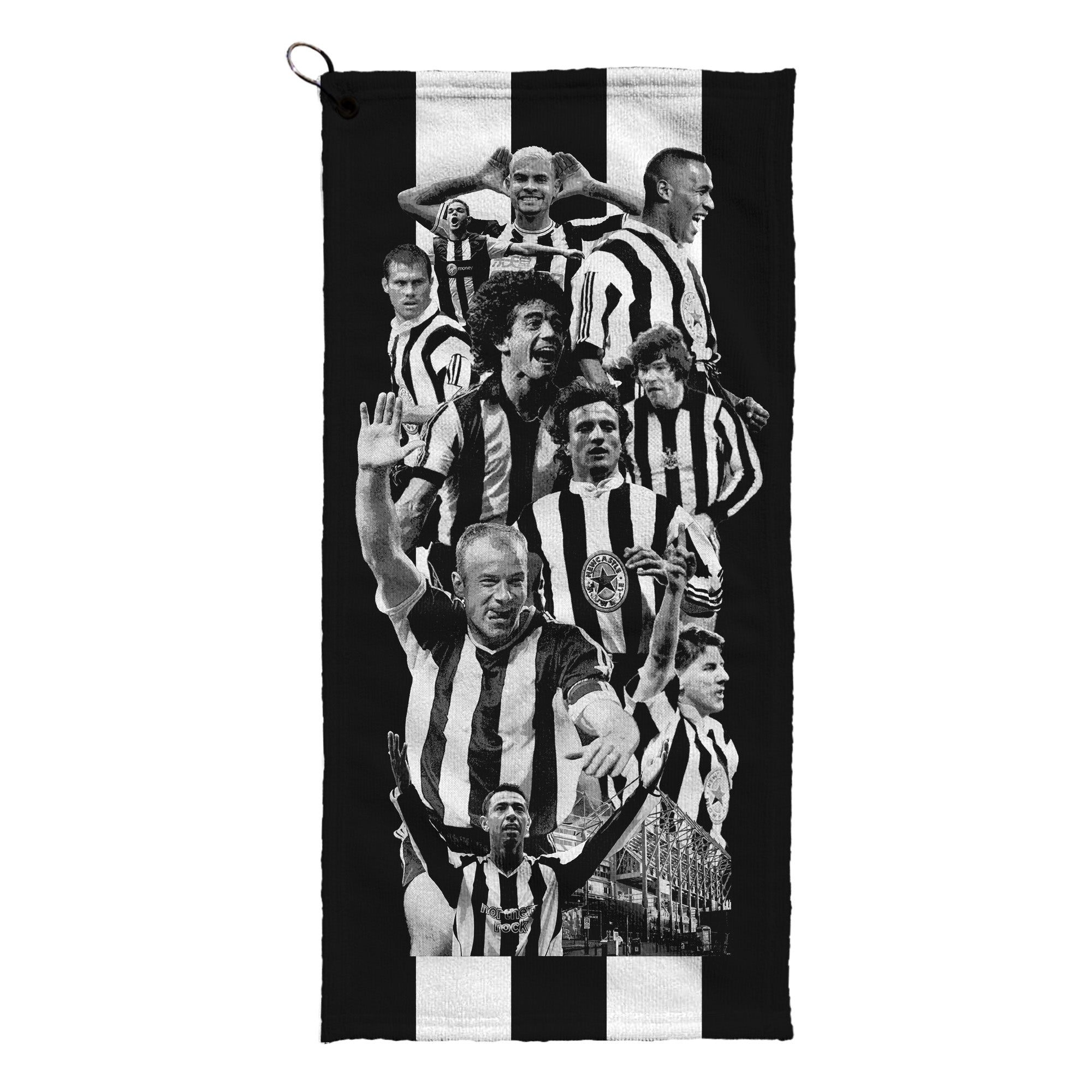 Newcastle Montage - Football Legends - Golf Towel