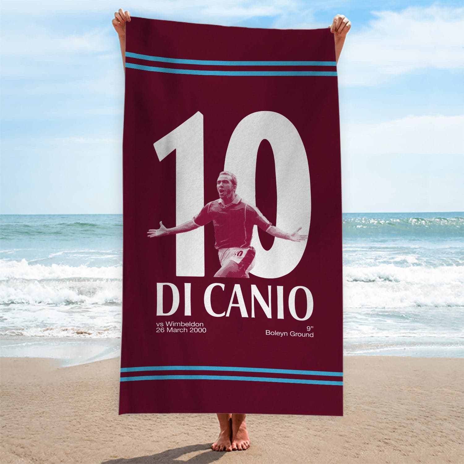 Bubbles United Di Canio 10 - Football Legends - Beach Towel - 150cm x 75cm