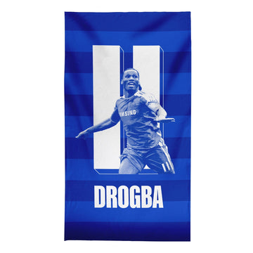 The London Blues Drogba 11 - Football Legends - Beach Towel - 150cm x 75cm