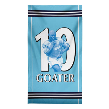 Manchester Blue Goater 10 - Football Legends - Beach Towel - 150cm x 75cm